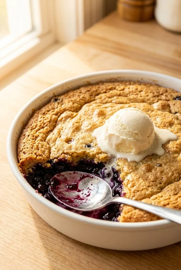 4-Ingredient Blueberry Cobbler