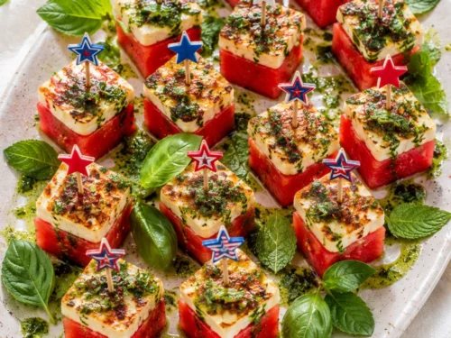 Watermelon Halloumi Bites