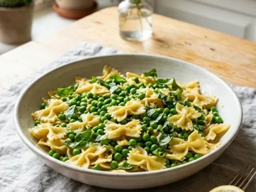 Lemon Basil Pasta Salad with Peas