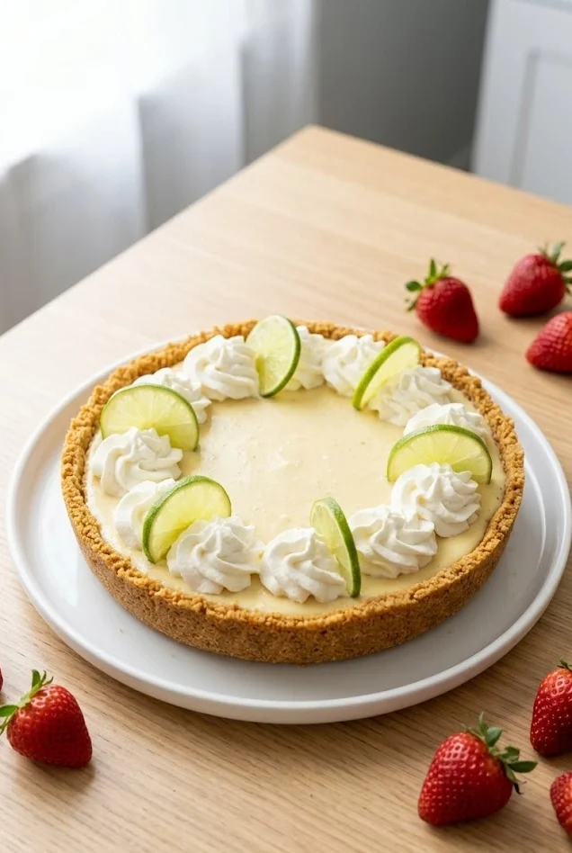 Creamy Crockpot Key Lime Pie