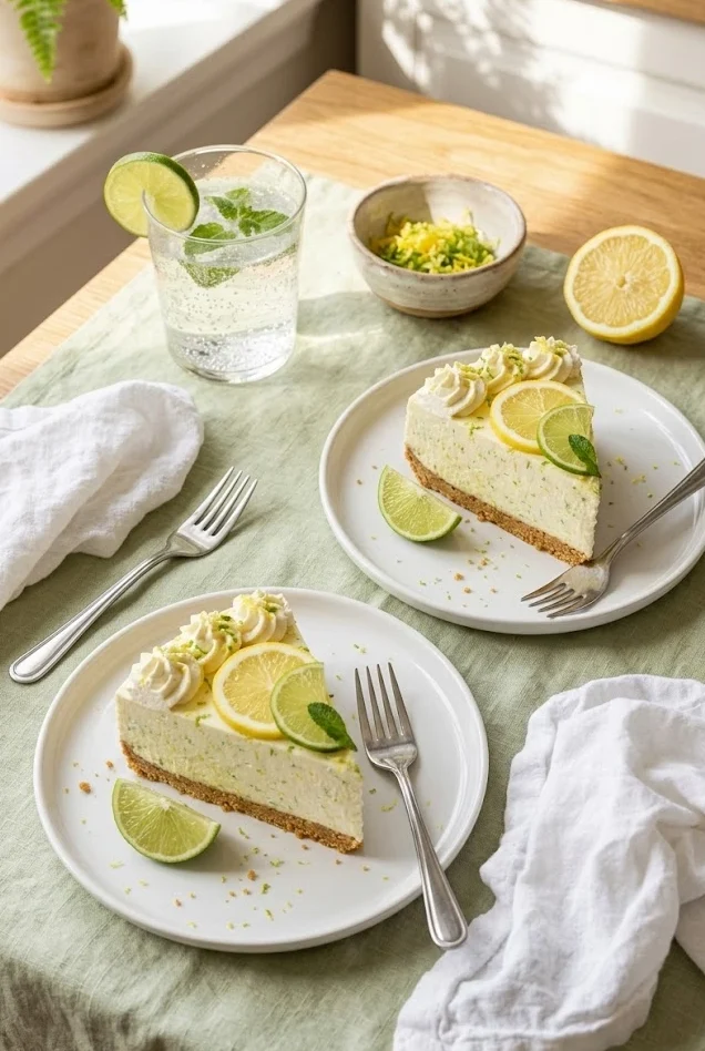 Lemon Lime No-Bake Cheesecake