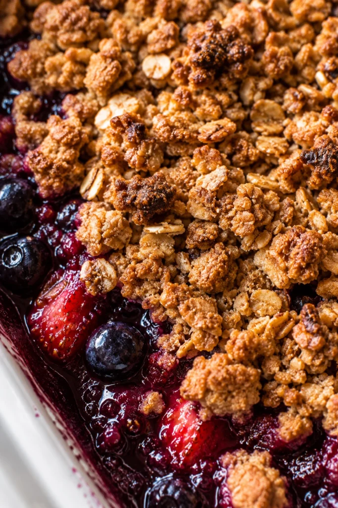 Red White & Blue Mixed Berry Crisp