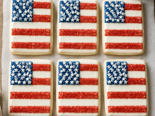 American Flag Sugar Cookies