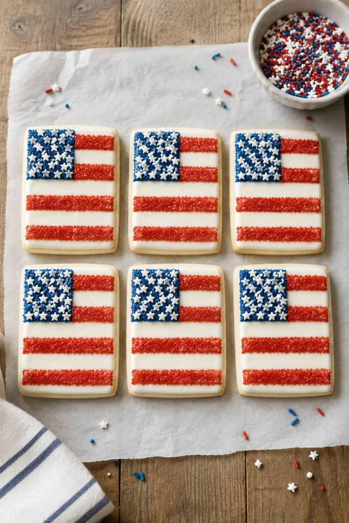 American Flag Sugar Cookies