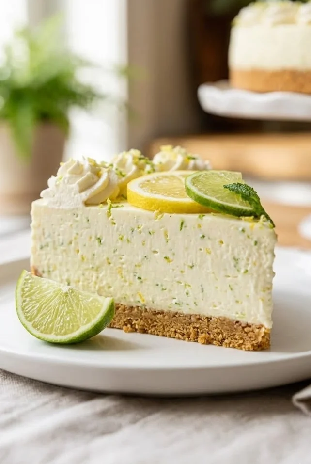 Lemon Lime No-Bake Cheesecake