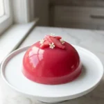 Rhubarb Dome Cake with Lemon Cream
