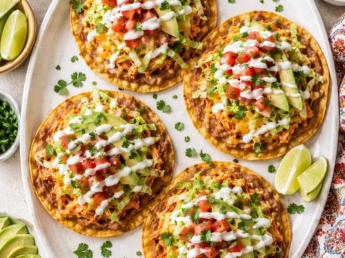 Crispy Chicken Tostadas