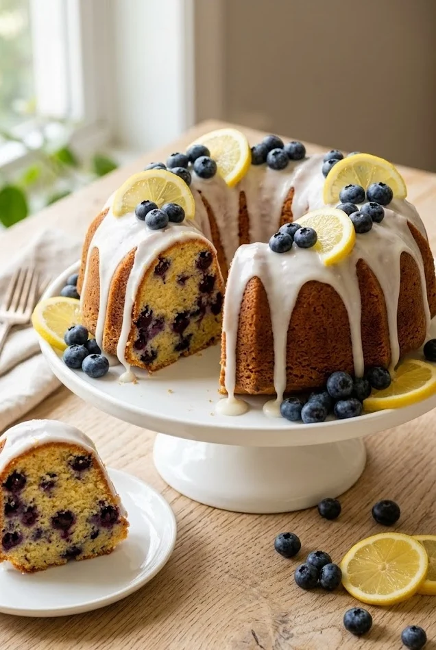 Lemon Blueberry Bundt Cake