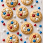 Red White and Blue M&M Cookies