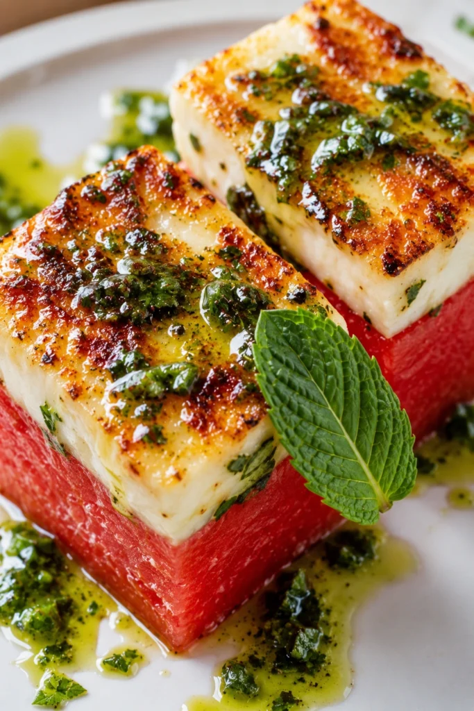 Watermelon Halloumi Bites