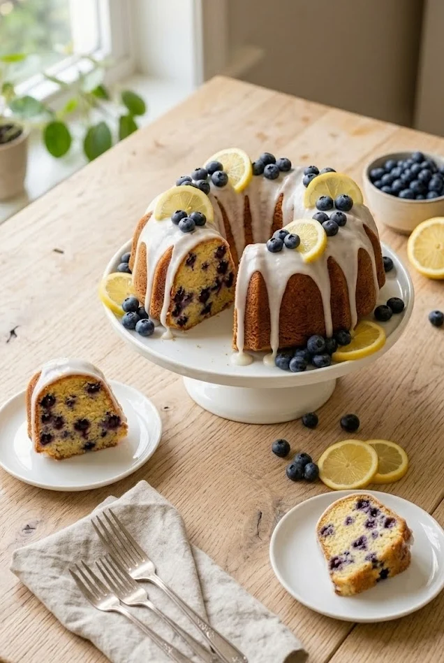 Lemon Blueberry Bundt Cake
