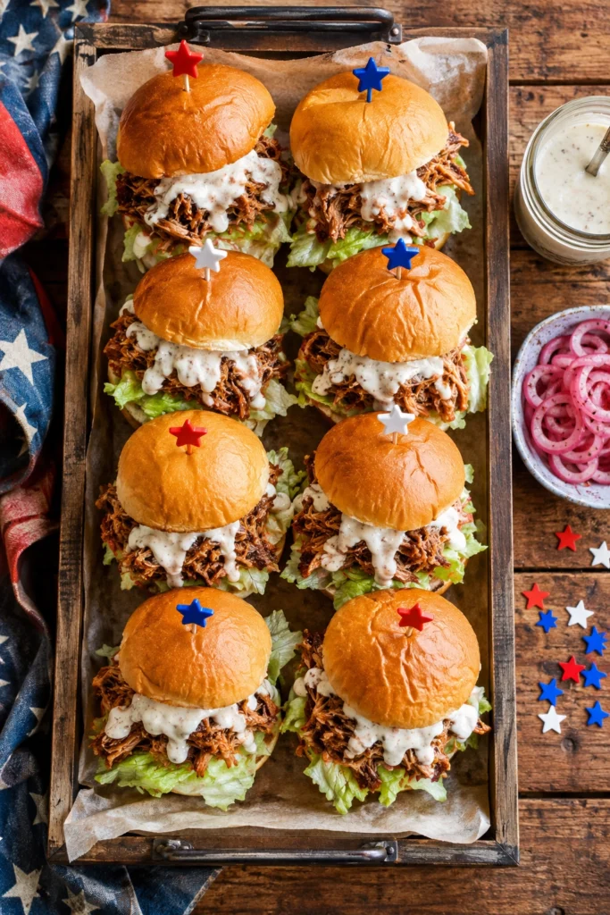 4th of July Pulled Pork Sliders