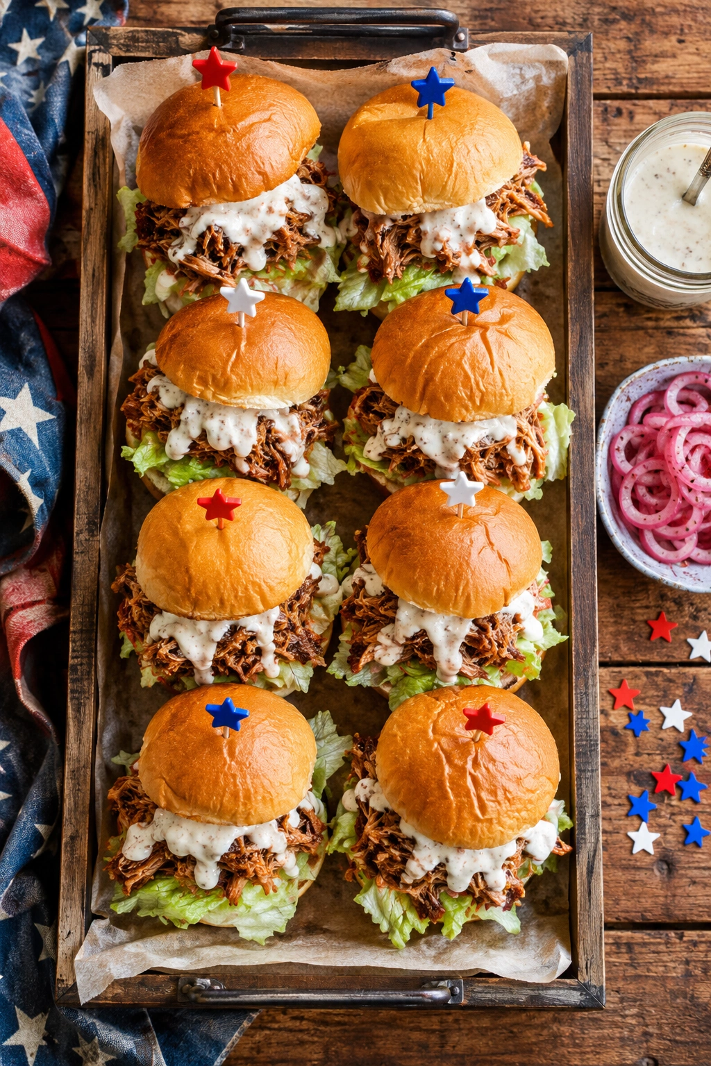 4th of July Pulled Pork Sliders