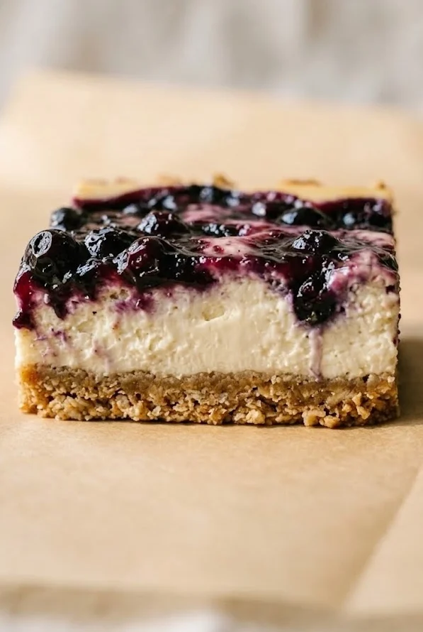 Gluten-Free Blueberry Cheesecake Bars