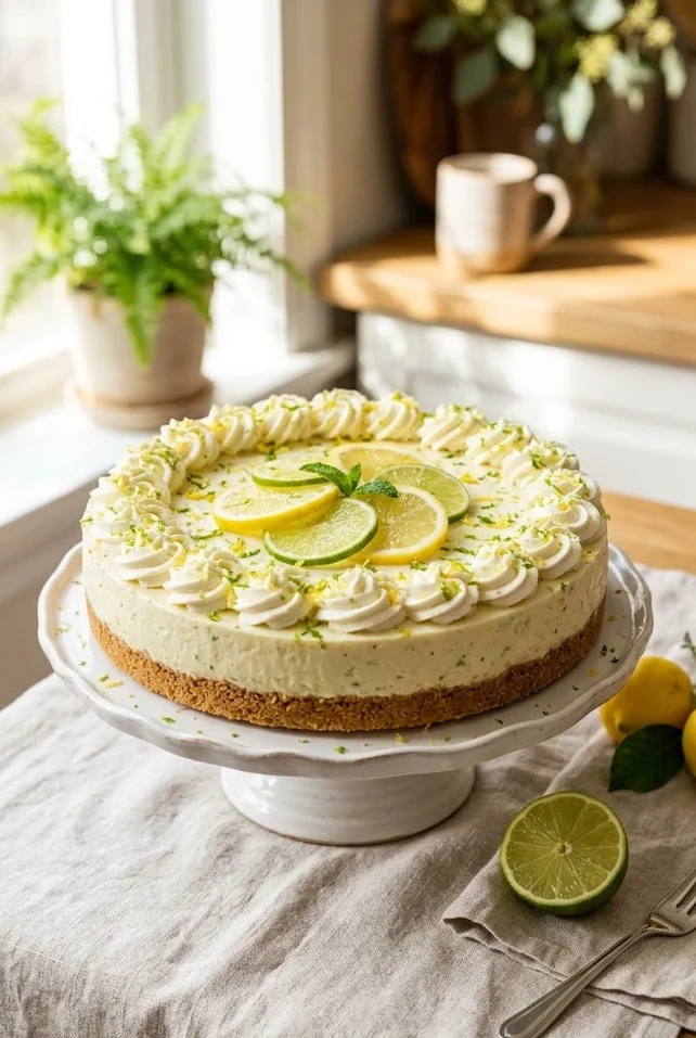 Lemon Lime No-Bake Cheesecake
