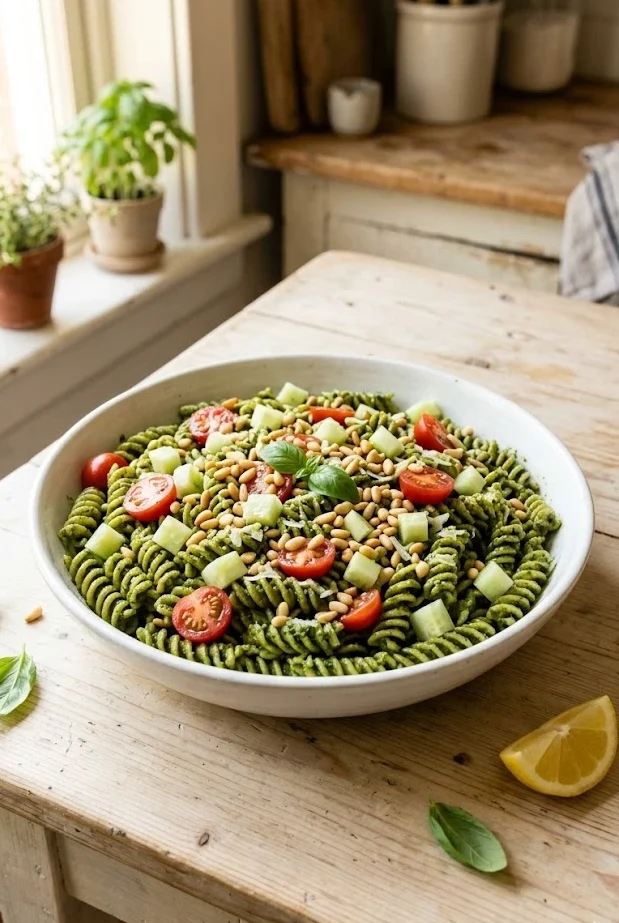 Gluten Free Pesto Pasta Salad