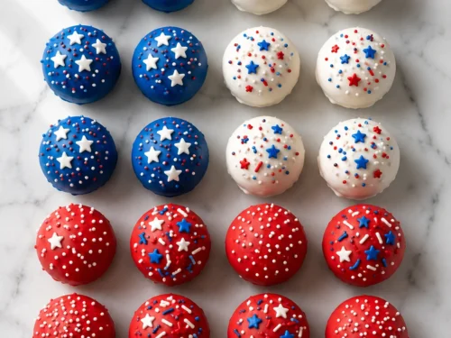 Patriotic 4th of July Cake Balls