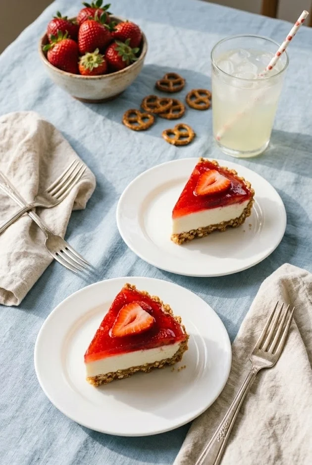 Strawberry Pretzel Pie