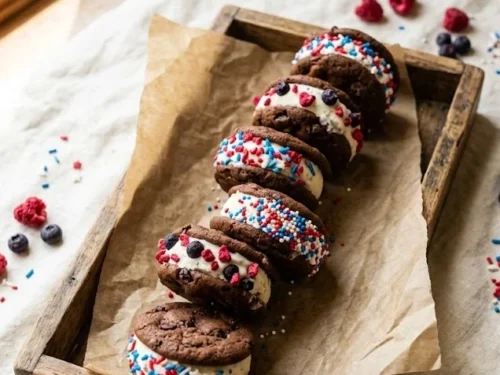 Patriotic Mini Ice Cream Sandwiches
