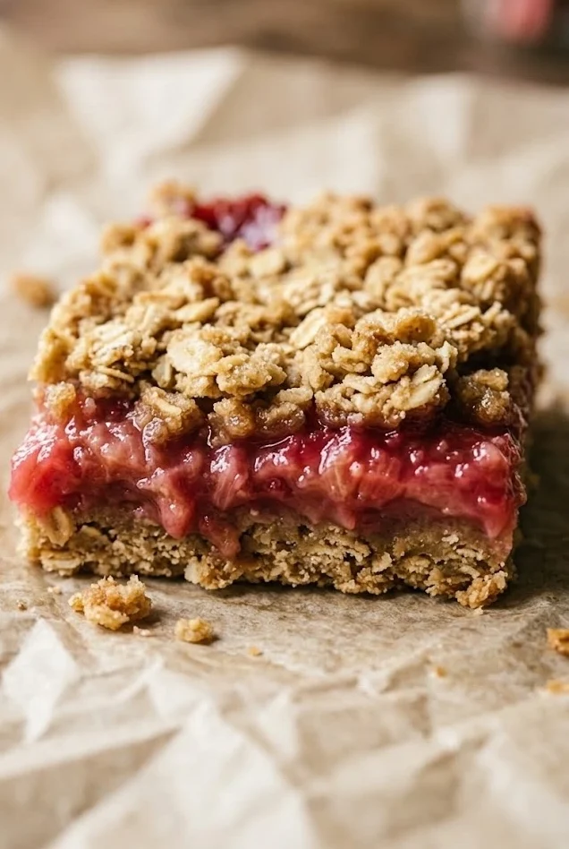 Oatmeal Rhubarb Bars