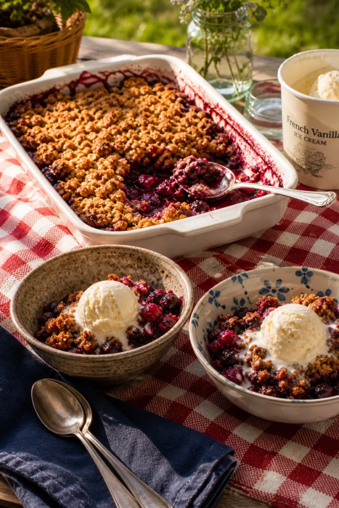Red White & Blue Mixed Berry Crisp