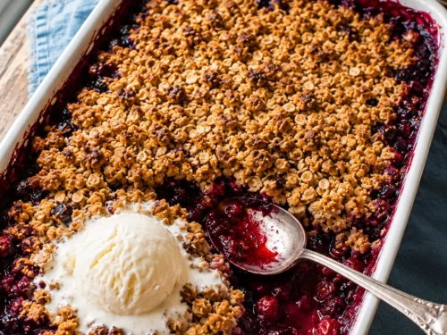 Red White & Blue Mixed Berry Crisp