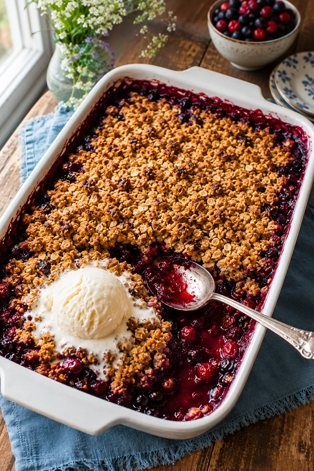 Red White & Blue Mixed Berry Crisp
