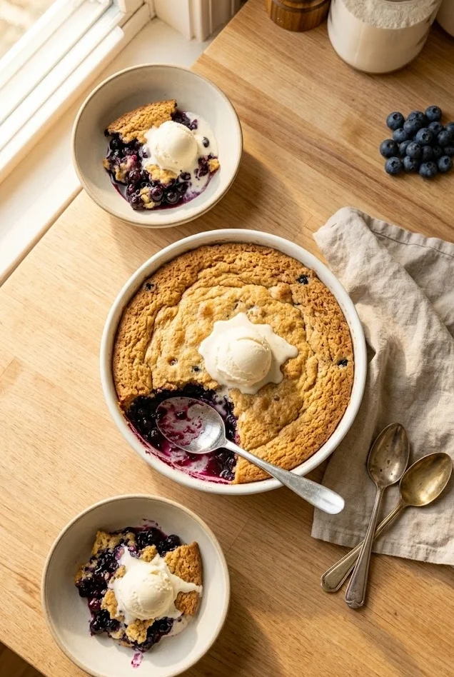 4-Ingredient Blueberry Cobbler