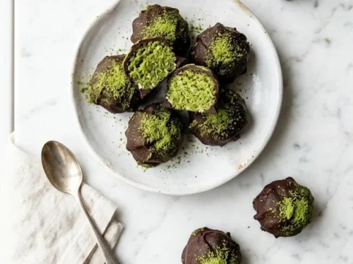 Matcha Chocolate Coconut Bites