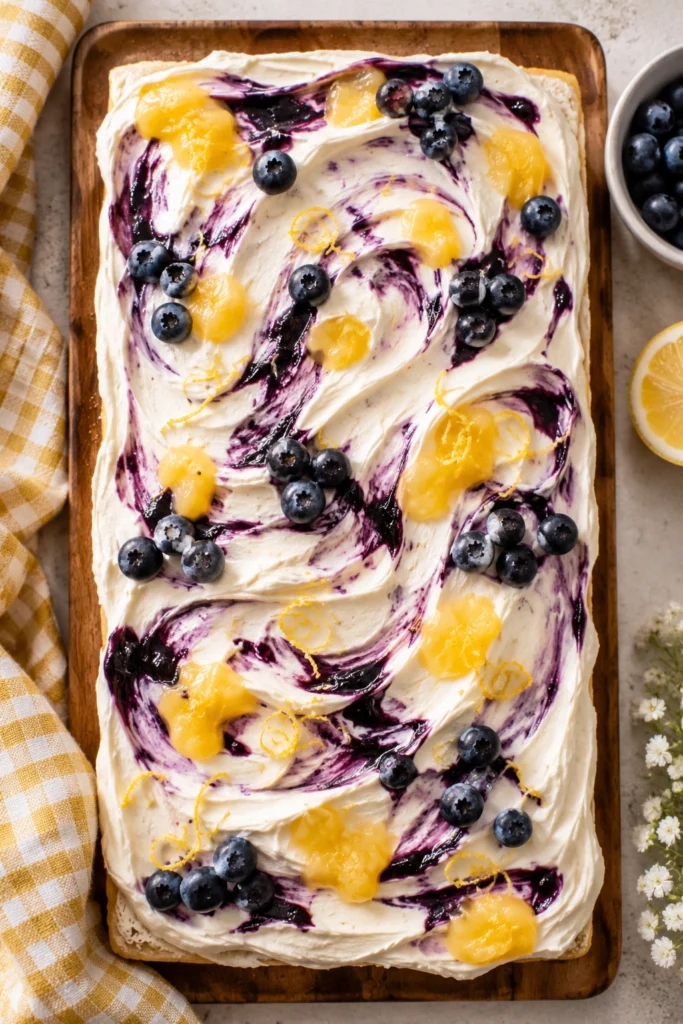 Blueberry Swirled Lemon Cake