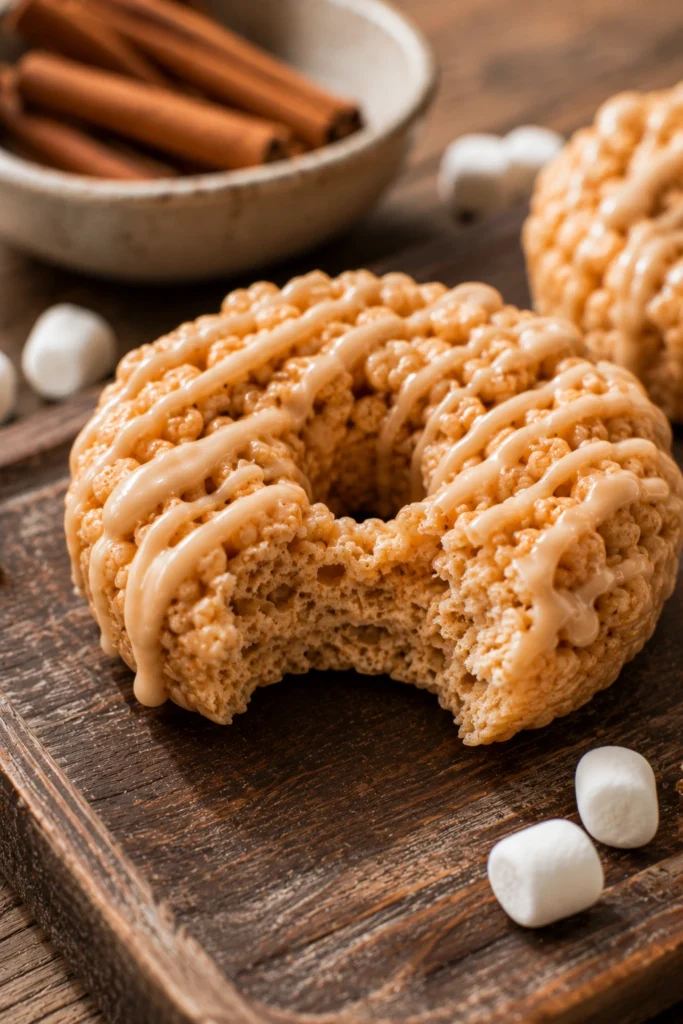 Pumpkin Rice Krispies Donuts