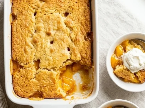 4-Ingredient Peach Dump Cake