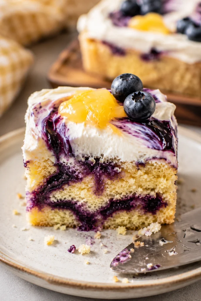 Blueberry Swirled Lemon Cake