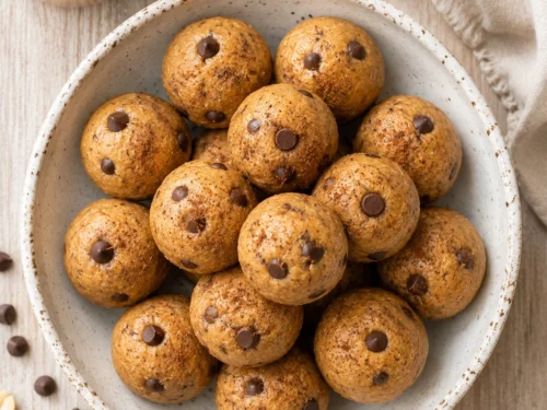 No Bake Peanut Butter Chocolate Chip Protein Balls