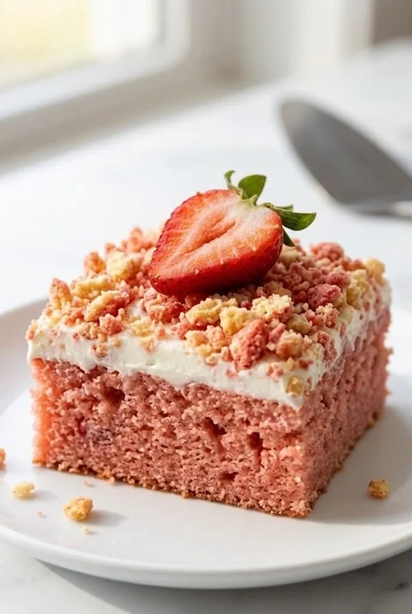 Strawberry Crunch Cake