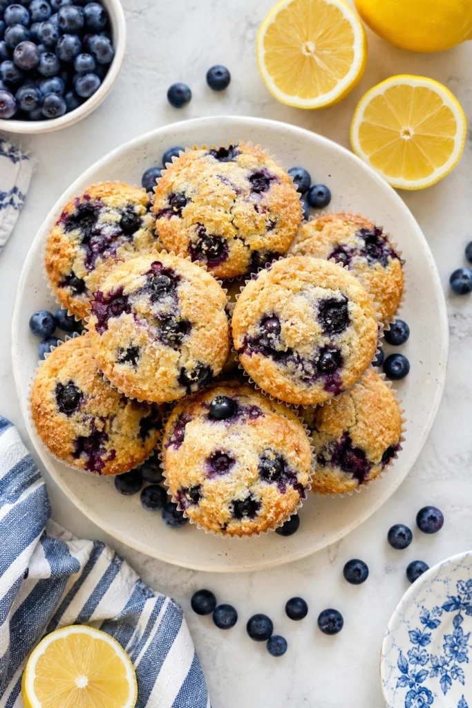 Vegan Lemon Blueberry Muffins