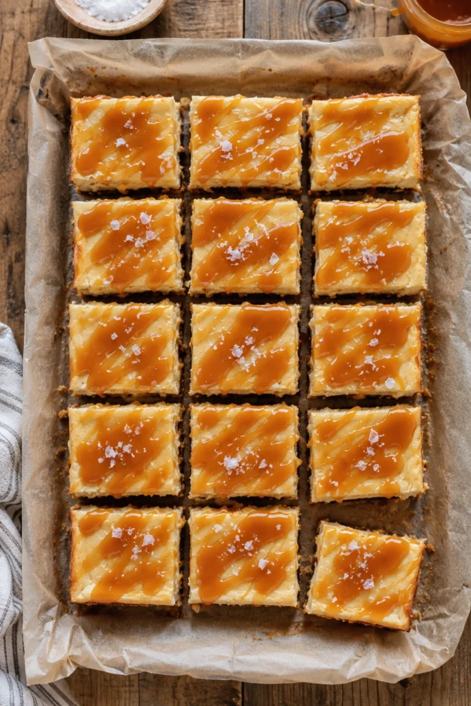 Salted Caramel Cheesecake Bars
