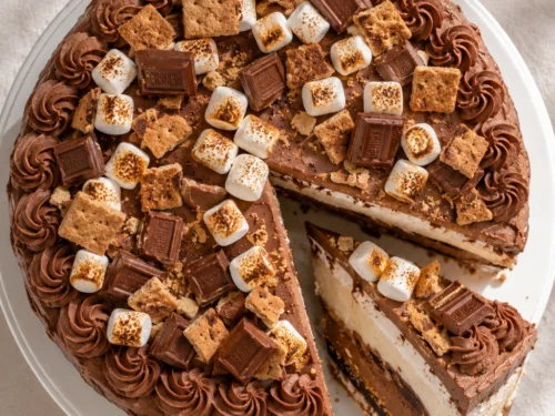 S'more Ice Cream Cake