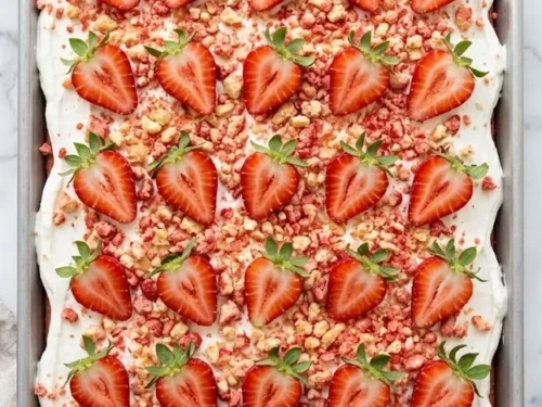 Strawberry Crunch Cake