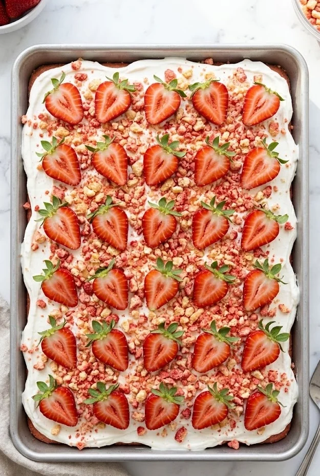 Strawberry Crunch Cake