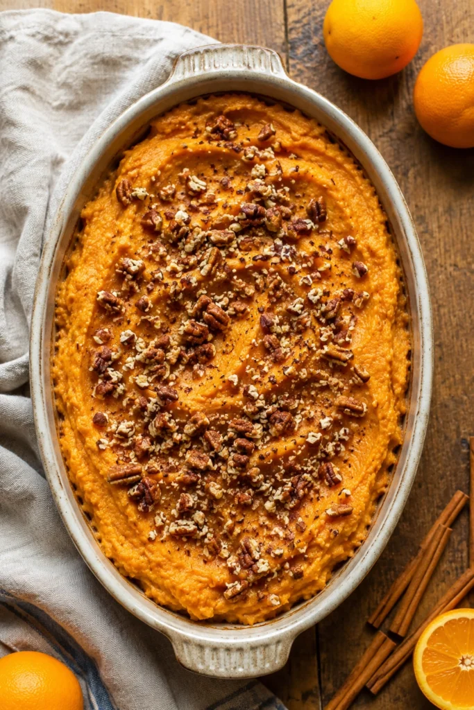 Mashed Sweet Potatoes with Orange & Brown Butter