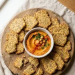 Homemade Almond Flour Chia Seed Crackers