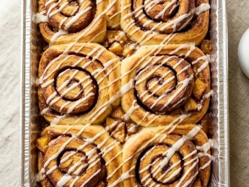Cinnamon Sugar Peach Parker House Rolls
