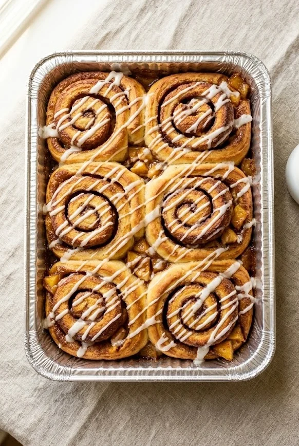 Cinnamon Sugar Peach Parker House Rolls