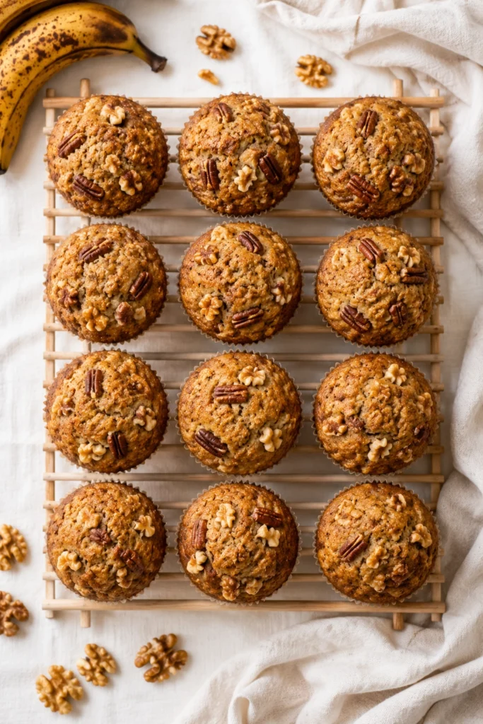 Spelt Flour Banana Nut Muffins