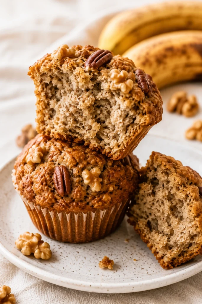 Spelt Flour Banana Nut Muffins