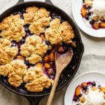 Cast Iron Blueberry Peach Cobbler