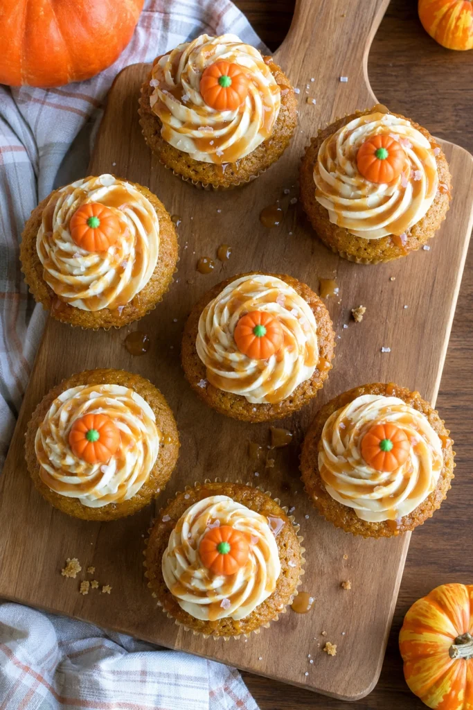 Salted Caramel Pumpkin Muffins