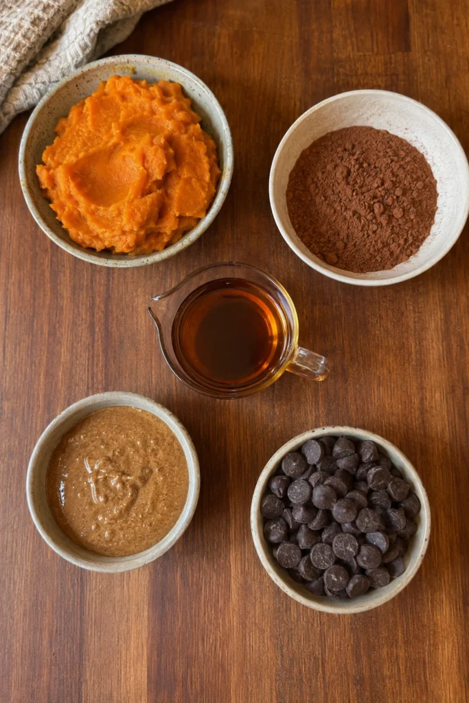 Sweet Potato Brownies ingredients