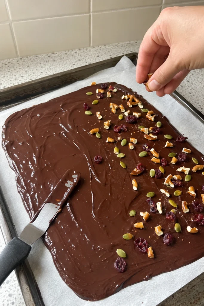 Harvest Chocolate Bark process